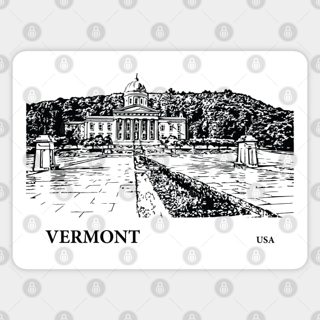 Vermont State USA Sticker by Lakeric